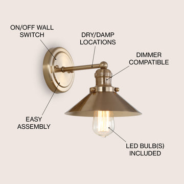 July Metal Shade Sconce